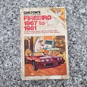 Vtg 80's Chilton Repair Tune-Up Guide Firebird 1967-1981 Trans Am Formula Book